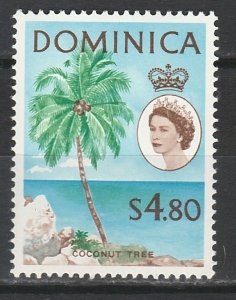 DOMINICA 1963 QEII COCONUT TREE $4.80 MNH ** TOP VALUE