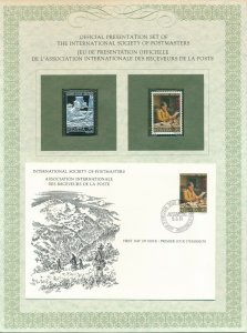 Switzerland 1981 Albert Presentation set with FDC, silver and mint stamp and COA