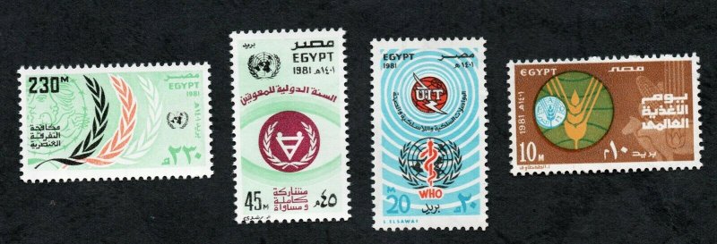 1981 - Egypt - United Nations Day - FAO - WHO - UIT - Welfare - Health - MNH**