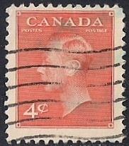 Canada #306 4 cent King George 6 F-VF used