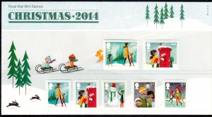 Great Britain 2014 Christmas Complete MNH Set in Presentation Pack SC 3337-3343