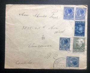 1940 Harlingen Netherlands Cover To Vancouver Canada
