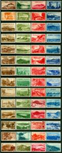 JAPAN 1936/52 NATIONAL PARK 1st series very Long complete set Sk# P1-68 mint MNH