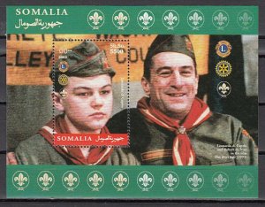 Somalia, 2002 Cinderella issue. Cinema Stars as Scout & Scout Master s/sheet.