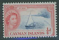 Cayman Isl SC#135 (SG#148) QEII & Island Catboat,  1/4d, MH