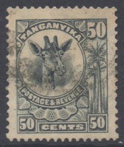 Tanganyika Scott 21 - SG81, 1922 Giraffe 50c used