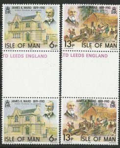 Great Britain-Isle Man # 137-38  James K. Ward  GUTTER PAIRS (2) Mint NH