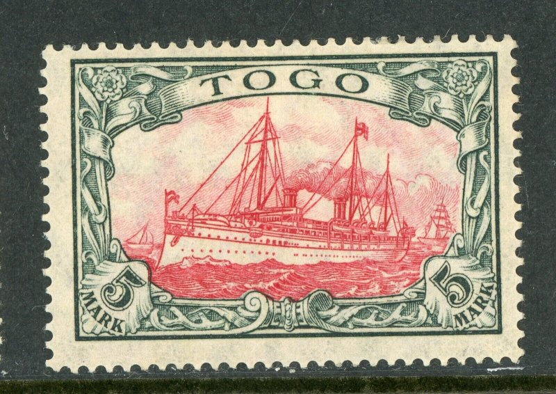 Germany 1909 STogo 5 Mark Yacht Wmk Scott # 23 Mint X417