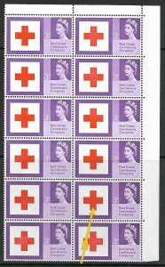 Sg 642b 1963 Red Cross 3d (Ord) Listed Flaw - Repaired Cross R5/6 UNMOUNTED MINT 