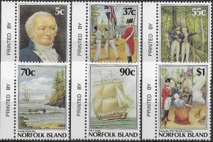 1988 Norfolk Island settlement 6v. MNH SG. n. 438/443