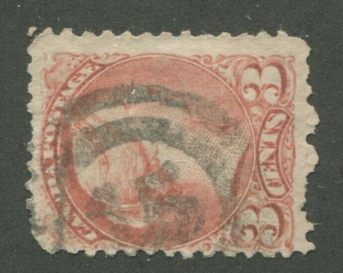 CANADA #37 USED SMALL QUEEN 2-RING NUMERAL CANCEL 15