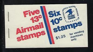 BK126 Catalog # Complete Booklet $1.25 face value 13 ct Airmail  & 10 ct Jeff M.