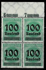 Germany 1923,Sc.#254 MNH plate printing Margin A cv.  € 5