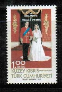 2011 TURKISH CYPRUS - ROYAL WEDDING WILLIAM AND CATHERINA - UMM STAMPS 