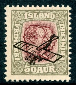 Iceland 1928 Airmail 50a Scott #C2 MNH K220