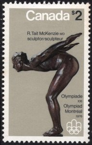 Canada SC#657 $2.00 The Diver by R. Tait McKenzie (1975) MLH