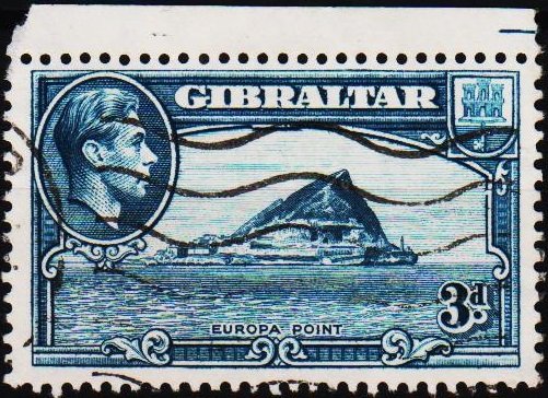 Gibraltar. 1938 3d  S.G.125b Fine Used