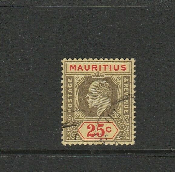 Mauritius 1910 EdV11 25c Used SG 190