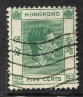 STAMP STATION PERTH Hong Kong #157 KGVI Definitive Used CV$0.30