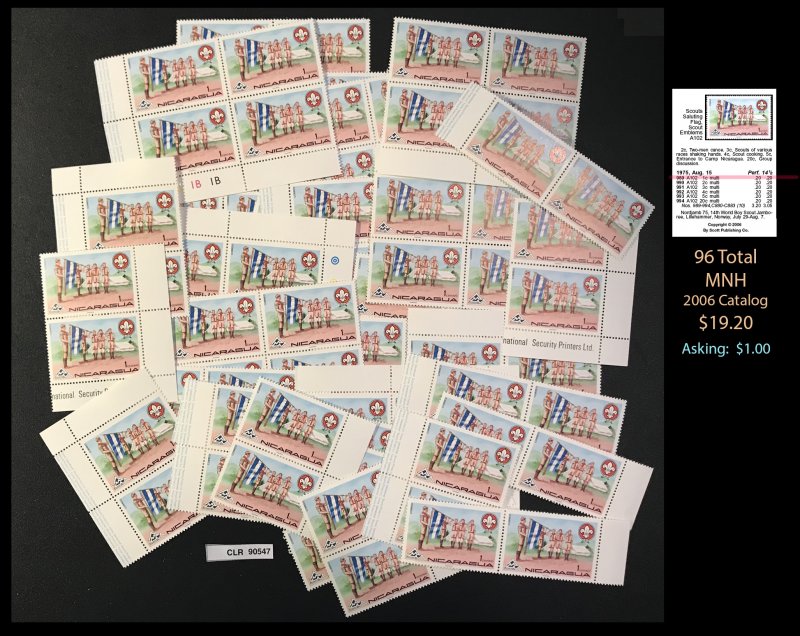 Nicaragua Dealer's Lot ~ Sct. 989 ~ 96 tot  ~ CLR90547