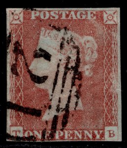 GB QV SG9, 1d pale red-brown PLATE 79, USED. Cat £45. TB