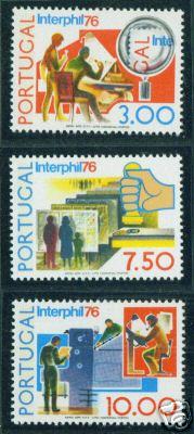 PORTUGAL Scott 1285-7 MNH** Interphil76 stamp show set