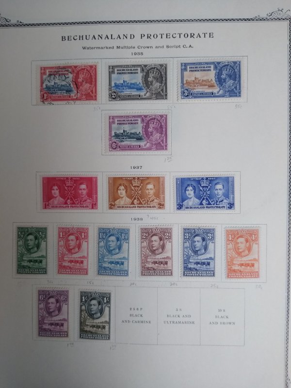 collection on pages Bechuanaland JO: CV $708