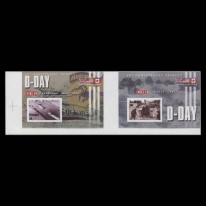 Gambia/Grenada 2004 D-Day Anniversary imperf proof miniature sheets ––