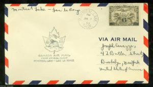 CANADA   FIRST FLIGHT COVER  MONTREAL LAKE TO LAC LA RONGE JUNE 7, 1932 