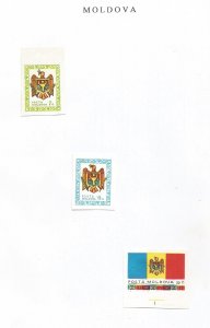 MOLDOVA - 1991 - Independence, 1st Anniv - Imperf 3v Set - M N H
