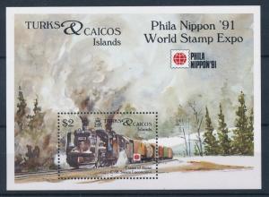 [62513] Turks & Caicos Islands 1991 Railway Train Eisenbahn Souvenir Sheet MNH