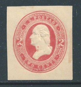 U.S. Cut Square #U237 Mint 2c Washington, Amber