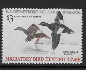 US #RW36 ~$3.00 White-Winged Scoters  (U)