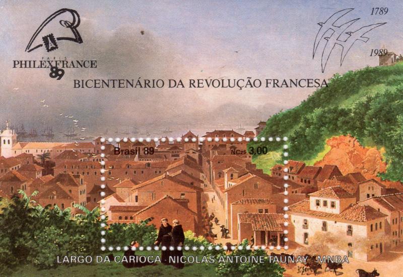 Brazil 1989 Sc#2197 FRENCH REVOLUTION BICENTENARY S/S (1) MNH