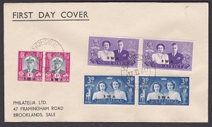 SOUTH WEST AFRICA 1947 Royal Visit FDC ex Windhoek.........................a3916