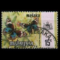 MALAYSIA-MALACCA 1971 - Scott# 79 Butterfly 15c Used