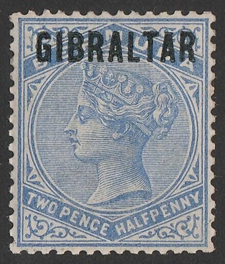 GIBRALTAR 1886 'GIBRALTAR' on QV Bermuda 2½d in blue-black. Rare stamp.
