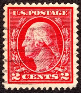 1912, US 2c, Washington, Used, Sc 406