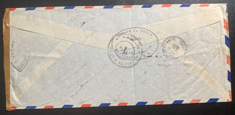 1940s Port De France Martinique Airmail Cover to New York USA