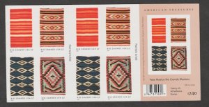 U.S. Scott Scott #3929b Rio Grande Blankets Stamps - Mint NH Booklet Pane