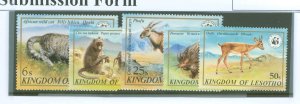 Lesotho #351-355 Mint (NH)  (Wildlife)