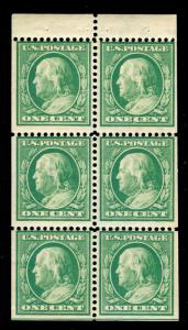 MOMEN: US STAMPS #374a BOOKLET MINT OG NH