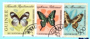 Guinea, Scott #C47-49, cto, complete set