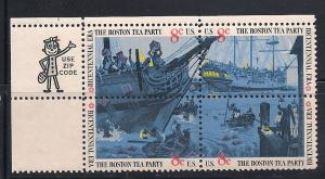 Zip Blk Sc# 1480-83 Boston Tea Party MNH UL