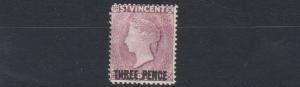 ST VINCENT  1897    S G 63   3D ON 1D MAUVE     MH 