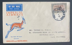 1932 Juba Sudan First Flight Airmail Cover To Victoria South Africa 173 Flown