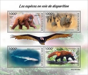 2024 03 - NIGER - ENDANGERED SPECIES            4V  complet set    MNH **