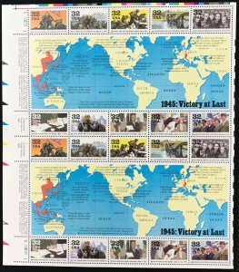 2981    1945 World War II Events    MNH  32 c Sheet of 20    Issued in 1995