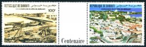 Djibouti 1987, Djibouti centenary 2v+tab [:T:] (picture on tab may vary), MNH