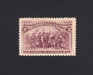 Scott #231 2c Columbian BROKEN HAT - Mint OG LH - Big Margins